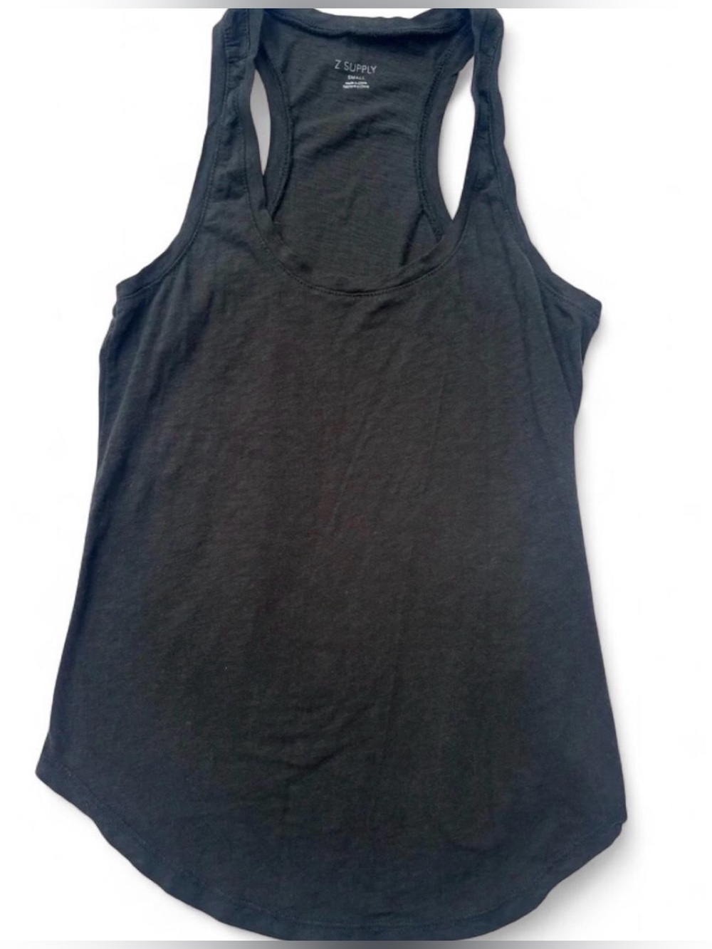 Z Supply Women's Black Racerback Tank — Lightweight Scoop Neck